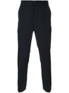 Lanvin Slim Stripe Detail Trousers, Men's, Size: 54, Blue, Cotton/viscose