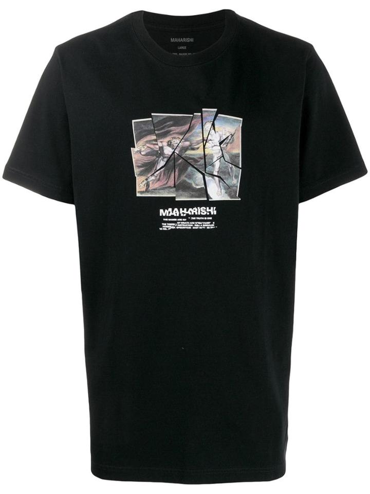 Maharishi Logo Printed T-shirt - Black