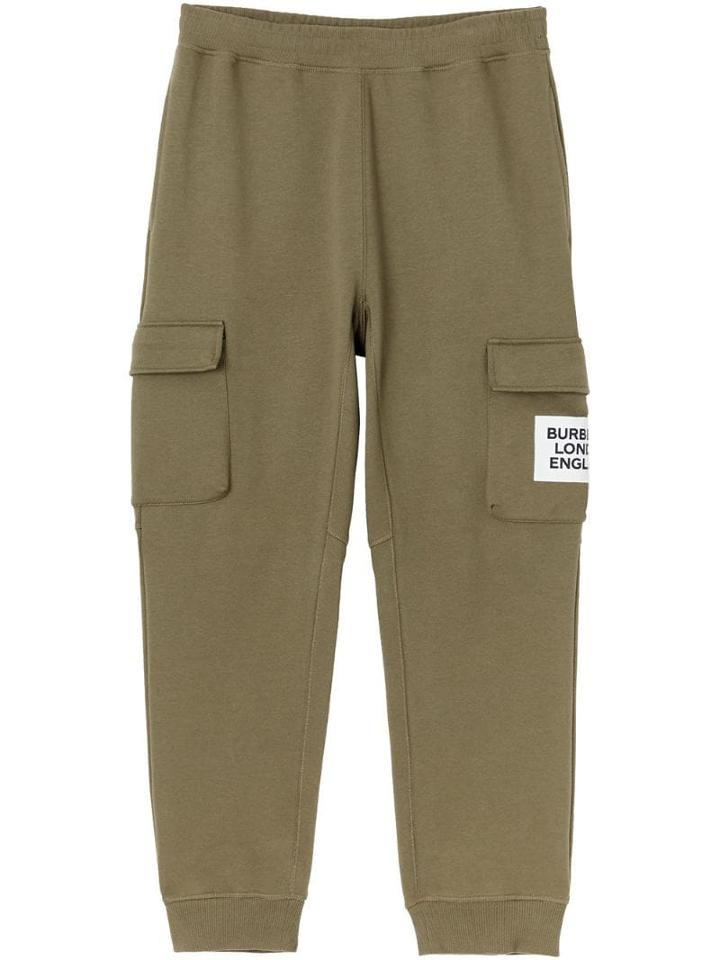 Burberry Logo Print Track Pants - Green
