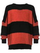 Amiri Striped Oversized Sweater - Black
