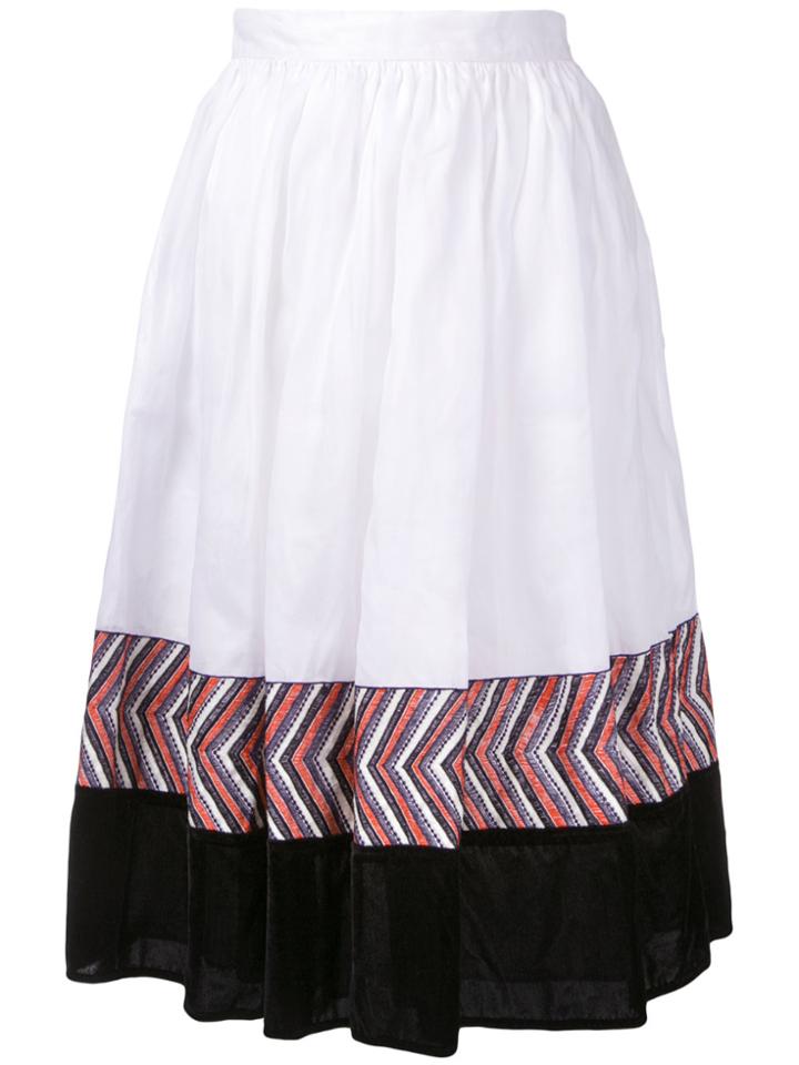 Jupe By Jackie Panelled Midi Skirt - White