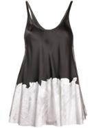 Paco Rabanne Brush Painted Flared Top - Black