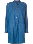 Tommy Jeans Button Denim Dress - Blue