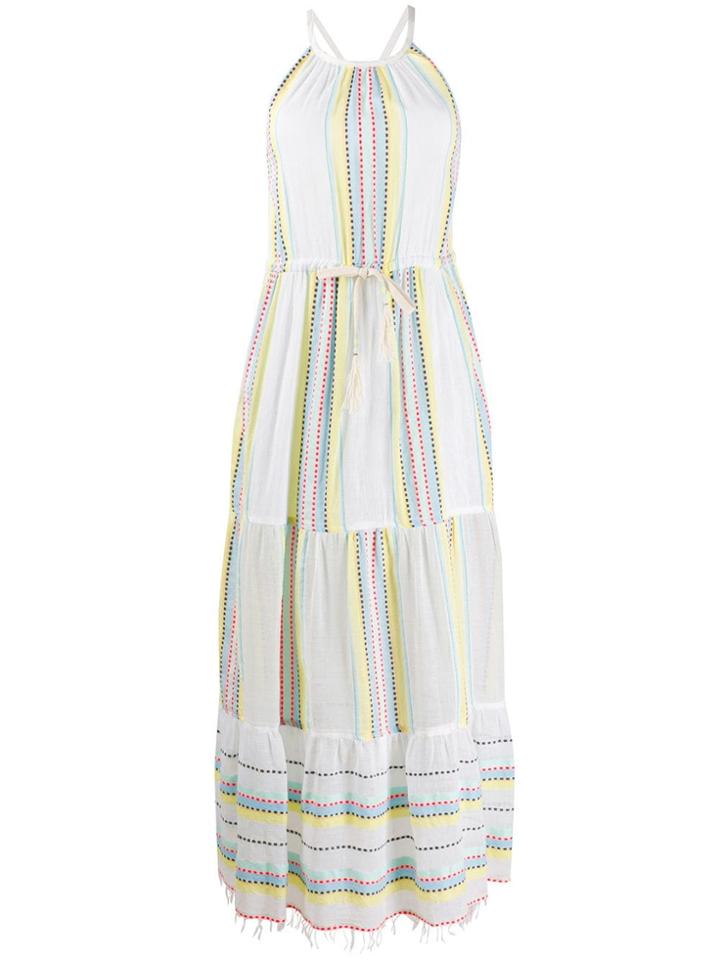 Lemlem Striped Midi Dress - White