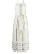 Lemlem Striped Midi Dress - White