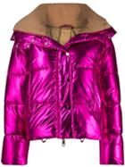 P.a.r.o.s.h. Metallic Effect Puffer Jacket - Pink