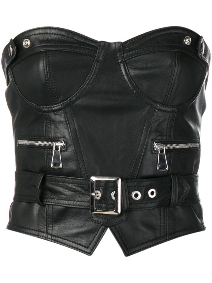 Manokhi Belted Biker Corset - Black