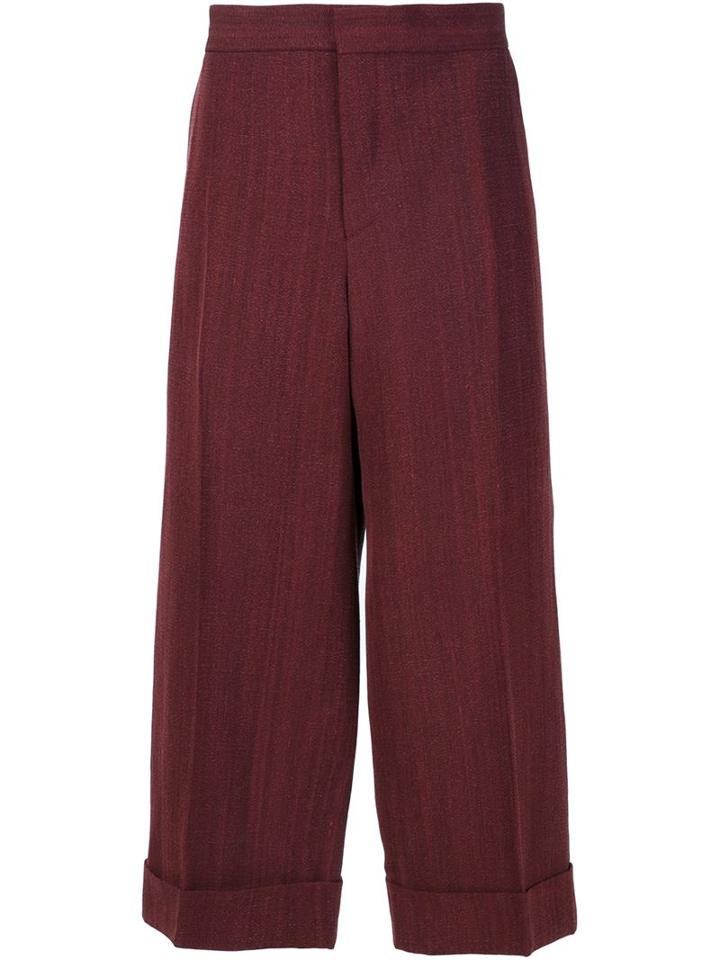 Marni Classic Culottes, Women's, Size: 46, Red, Silk/viscose