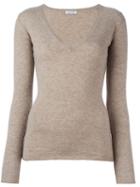 Fashion Clinic Timeless V-neck Jumper - Neutrals