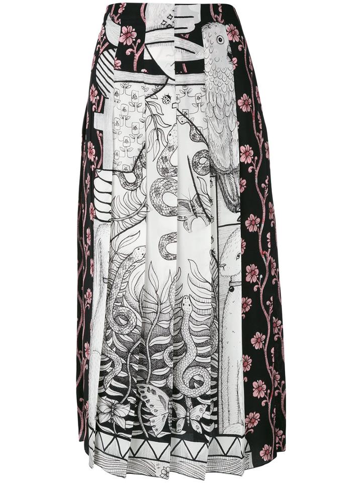Gucci - Printed Pleated Skirt - Women - Silk - 40, Silk