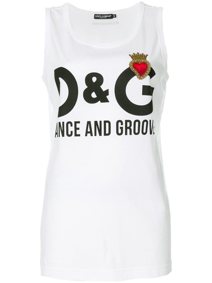 Dolce & Gabbana Dance & Groove Tank Top - White