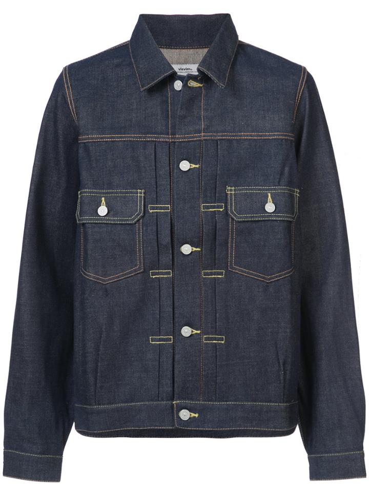 Visvim Buttoned Denim Jacket - Blue