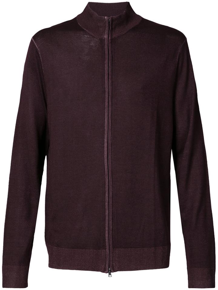 Pya Zip Front Sweater - Pink & Purple