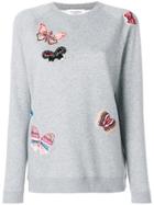 Valentino Embroidered Butterfly Sweatshirt - Grey