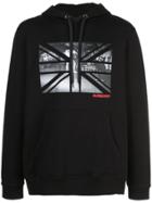 Burberry Union Jack Print Hoodie - Black