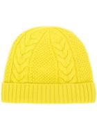 N.peal Cable Knit Beanie - Yellow & Orange