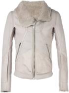 Rick Owens Panelled Jacket, Men's, Size: 50, Nude/neutrals, Sheep Skin/shearling