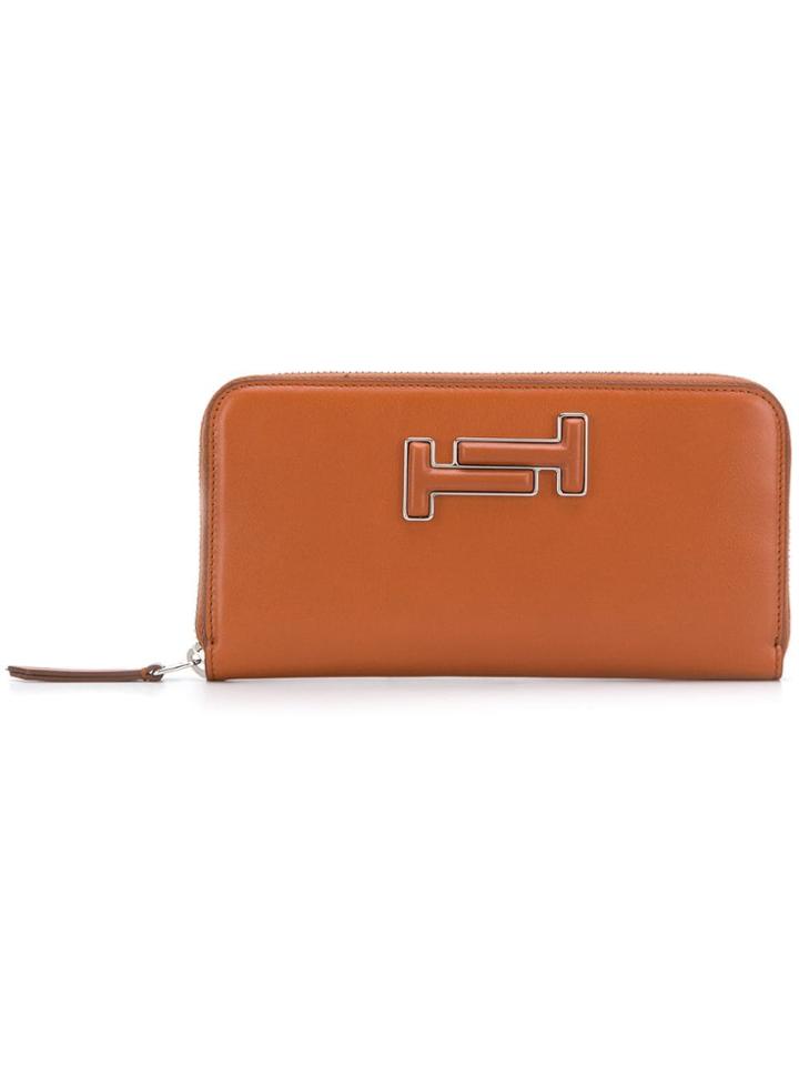 Tod's Tt Zip Wallet - Brown