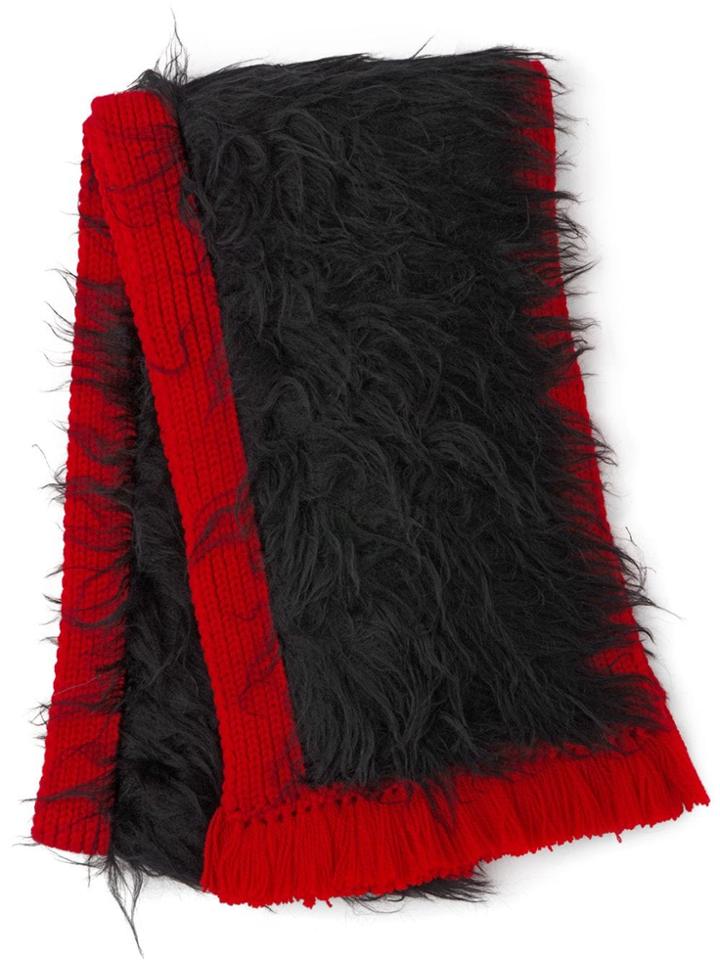 Prada Knitted Wool Scarf - Black