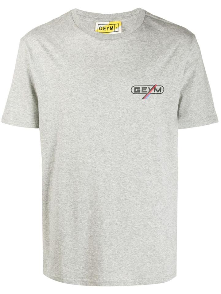 Geym Logo Print Short Sleeve T-shirt - Grey
