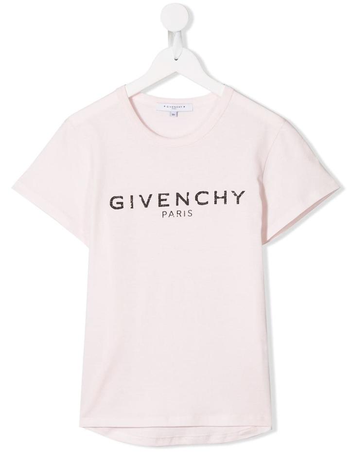 Givenchy Kids Logo Patch T-shirt - Pink