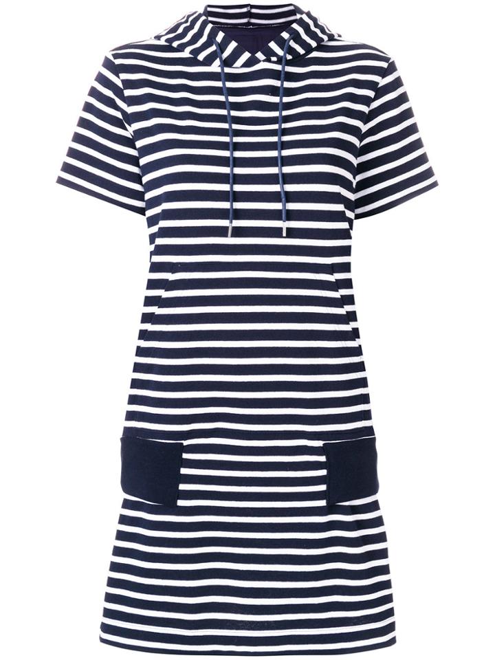 Sacai Horizontal Stripe T-shirt Dress - Blue