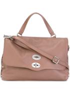 Zanellato Medium 'postina' Satchel, Women's, Nude/neutrals, Calf Leather