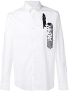 Les Hommes Urban Graphic Button-up Shirt - White