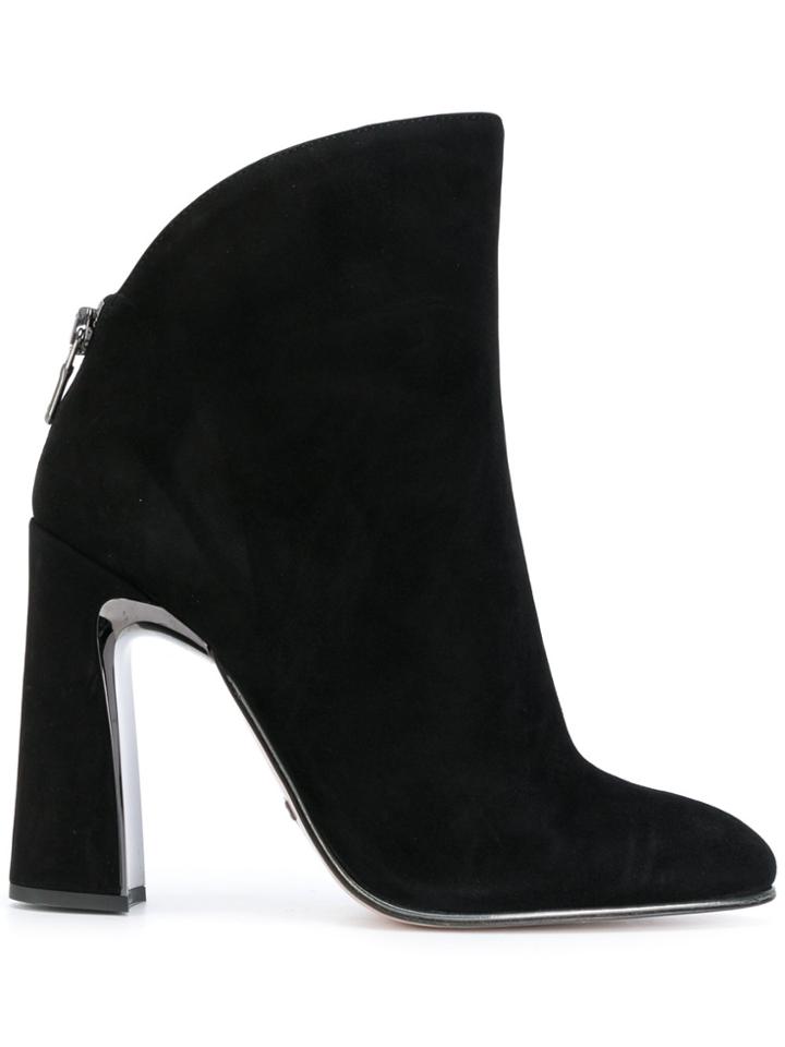 Sebastian Zip Back Ankle Boots - Black