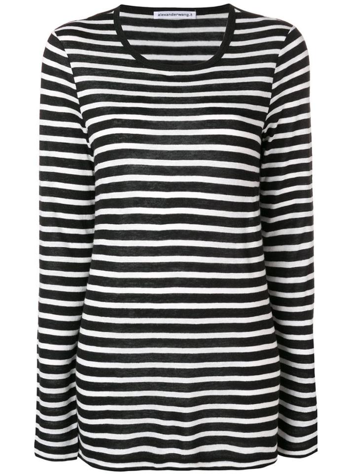 T By Alexander Wang Striped Jersey - Black