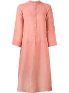 Forte Forte Band Collar Tunic Dress, Women's, Size: 1, Pink/purple, Linen/flax/cotton/cupro