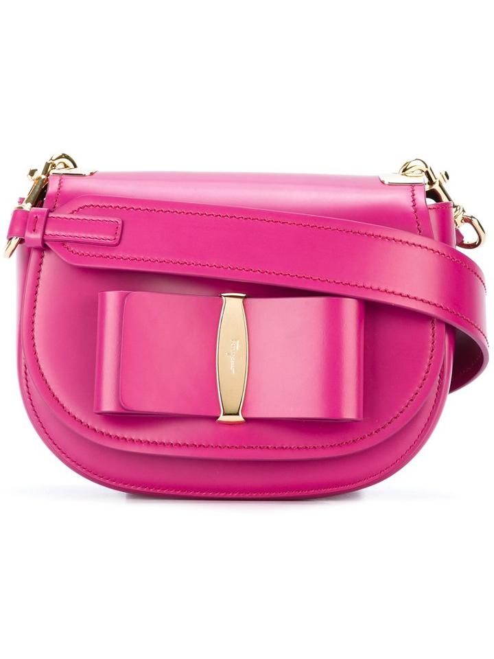 Salvatore Ferragamo Anna Crossbody Bag, Women's, Pink/purple, Calf Leather