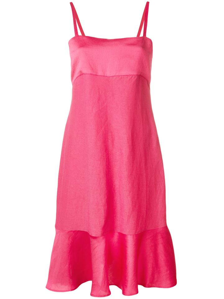 Twin-set Spaghetti Strap Dress - Pink & Purple
