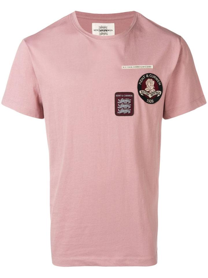 Kent & Curwen Patch-embroidered T-shirt - Pink
