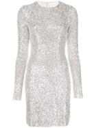 Galvan Glitter Cocktail Dress All Over Sequin - Metallic