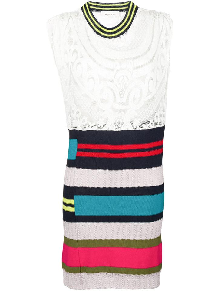 Circus Hotel Knit Detail Dress - White