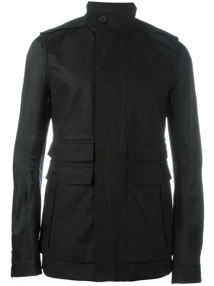 Rick Owens Military Jacket, Men's, Size: 50, Black, Cotton/viscose/cupro/cotton