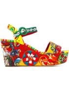 Dolce & Gabbana Carretto Siciliano Print Sandals