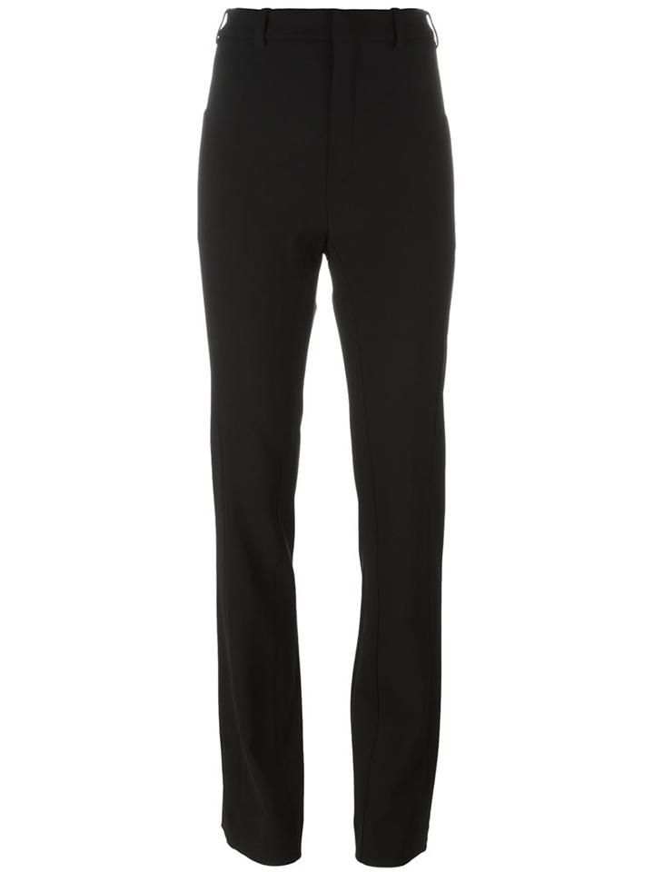 Chloé Straight Leg Tailored Trousers, Women's, Size: 36, Black, Virgin Wool/spandex/elastane/acetate/silk