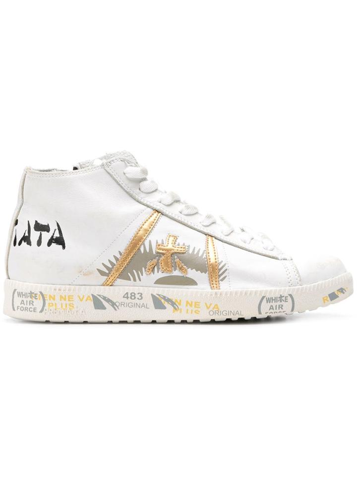 Premiata Tayl Printed Sneakers - White