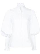 Caroline Constas Puffed Sleeve Shirt - White