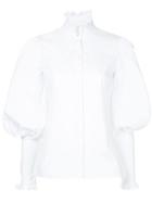 Caroline Constas Puffed Sleeve Shirt - White
