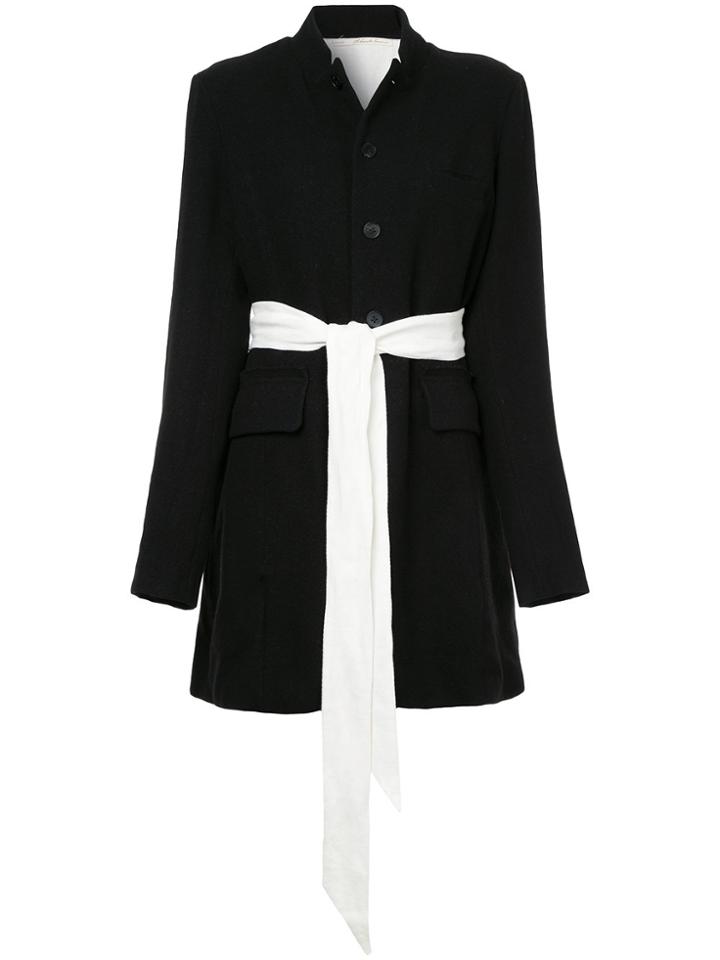 Aleksandr Manamïs Tie Waist Coat - Black