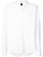 Juun.j Oversized Collarless Shirt - White