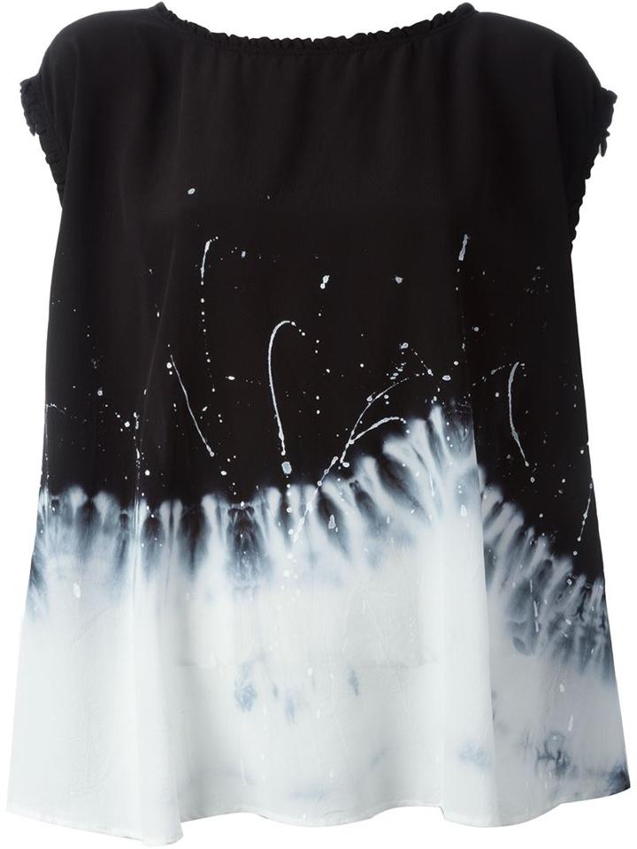 8pm Oversize Tie Dye Tank Top, Women's, Size: Xs, Black, Silk