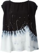 8pm Oversize Tie Dye Tank Top, Women's, Size: Xs, Black, Silk