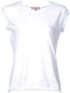 Natasha Zinko Cropped Sleeve T-shirt - White