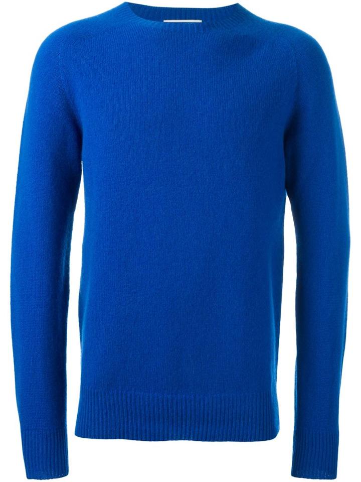 Ymc Crew Neck Pullover, Men's, Size: Xl, Blue, Cashmere/merino