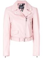 Boutique Moschino Fitted Biker Jacket - Pink & Purple