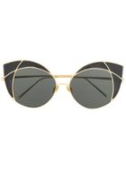 Linda Farrow Cat-eye Sunglasses - Gold